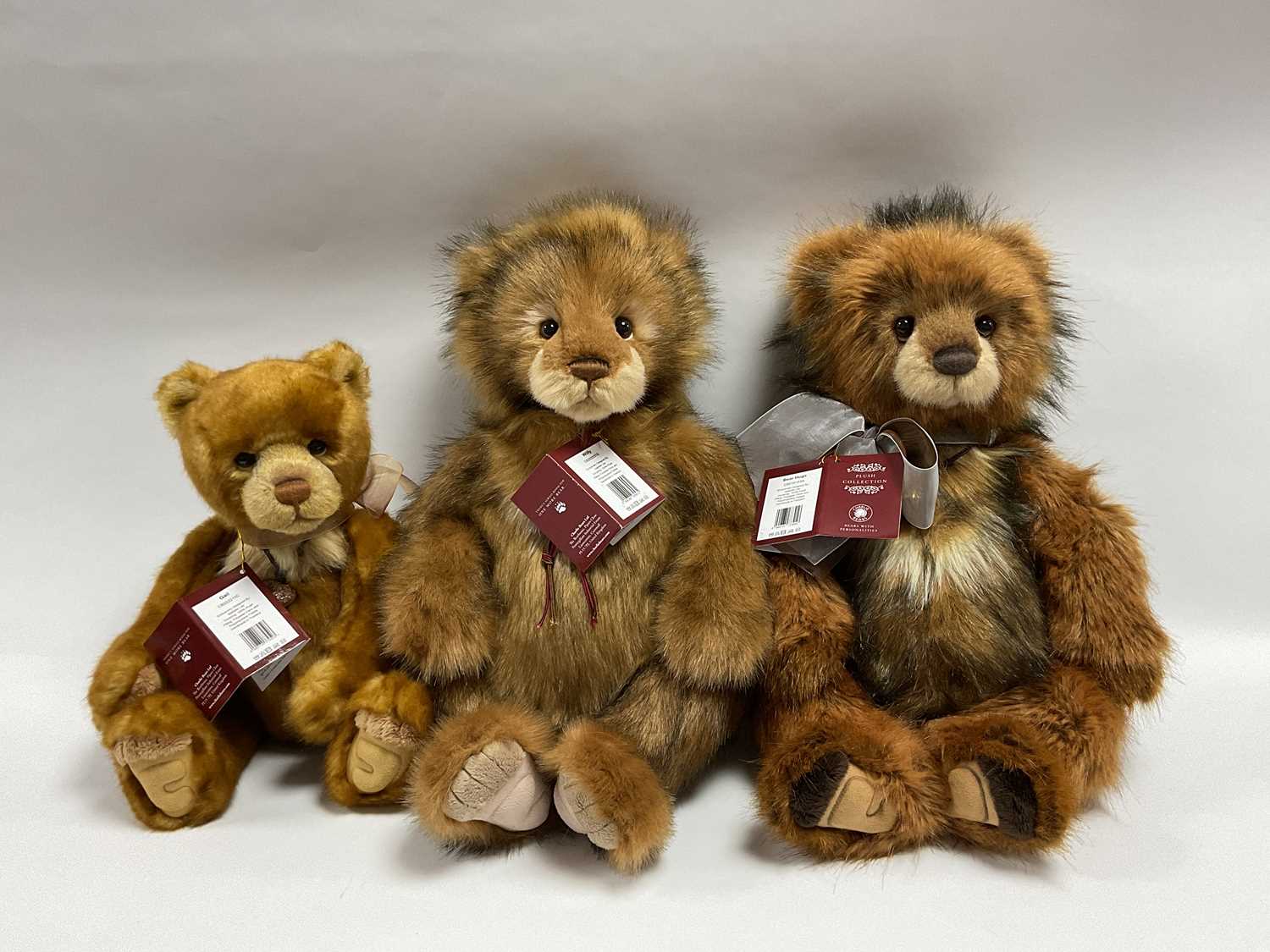 Lot 383 - Three Charlie Bears Plush Collection Teddy...