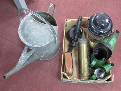 Lot 1421 - Tilley Lamp, blow torch, casted and BP oil...