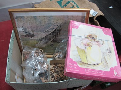 Lot 1067 - Wooden Jigsaws, newspaper reading gentleman,...