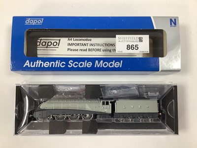Lot 865 - A Boxed Dapol N Gauge A4 Class "Silver King",...