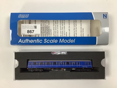 Lot 867 - A Boxed Dapol N Gauge Class 121 Railcar, in...