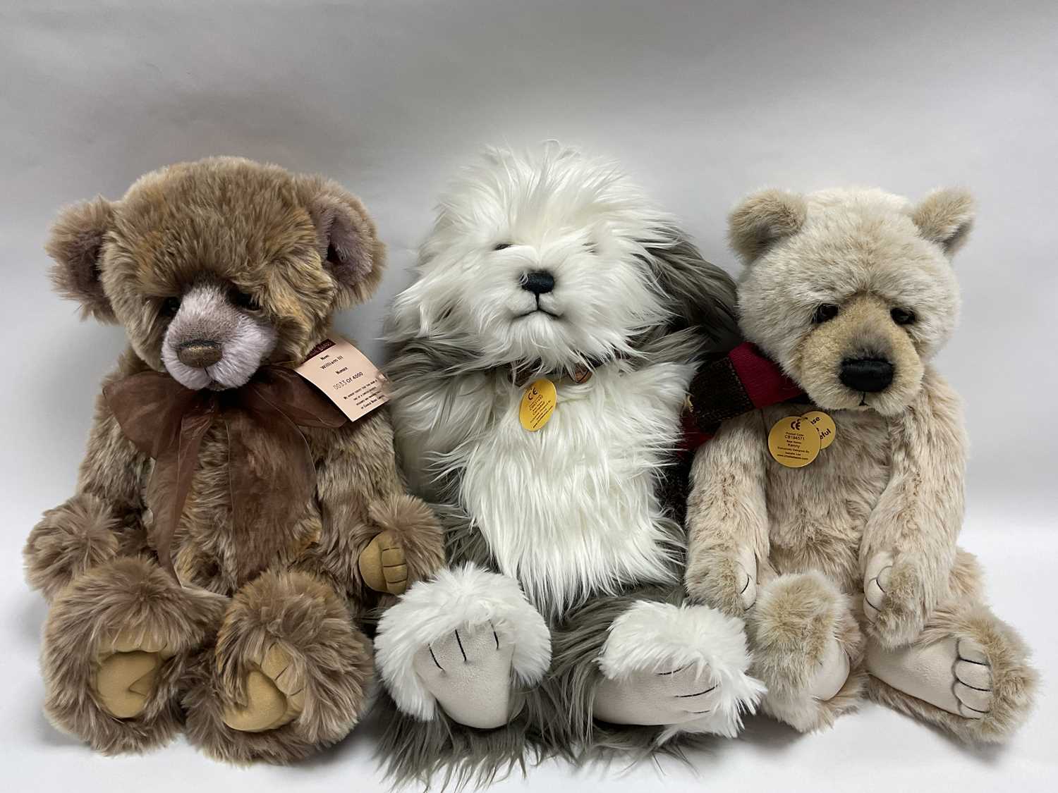 Lot 317 - Three Charlie Bears Teddy Bears designed by...