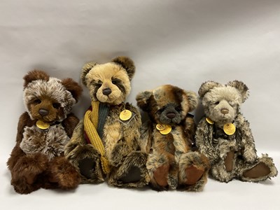 Lot 324 - Four Charlie Bears Teddy Bears designed by...