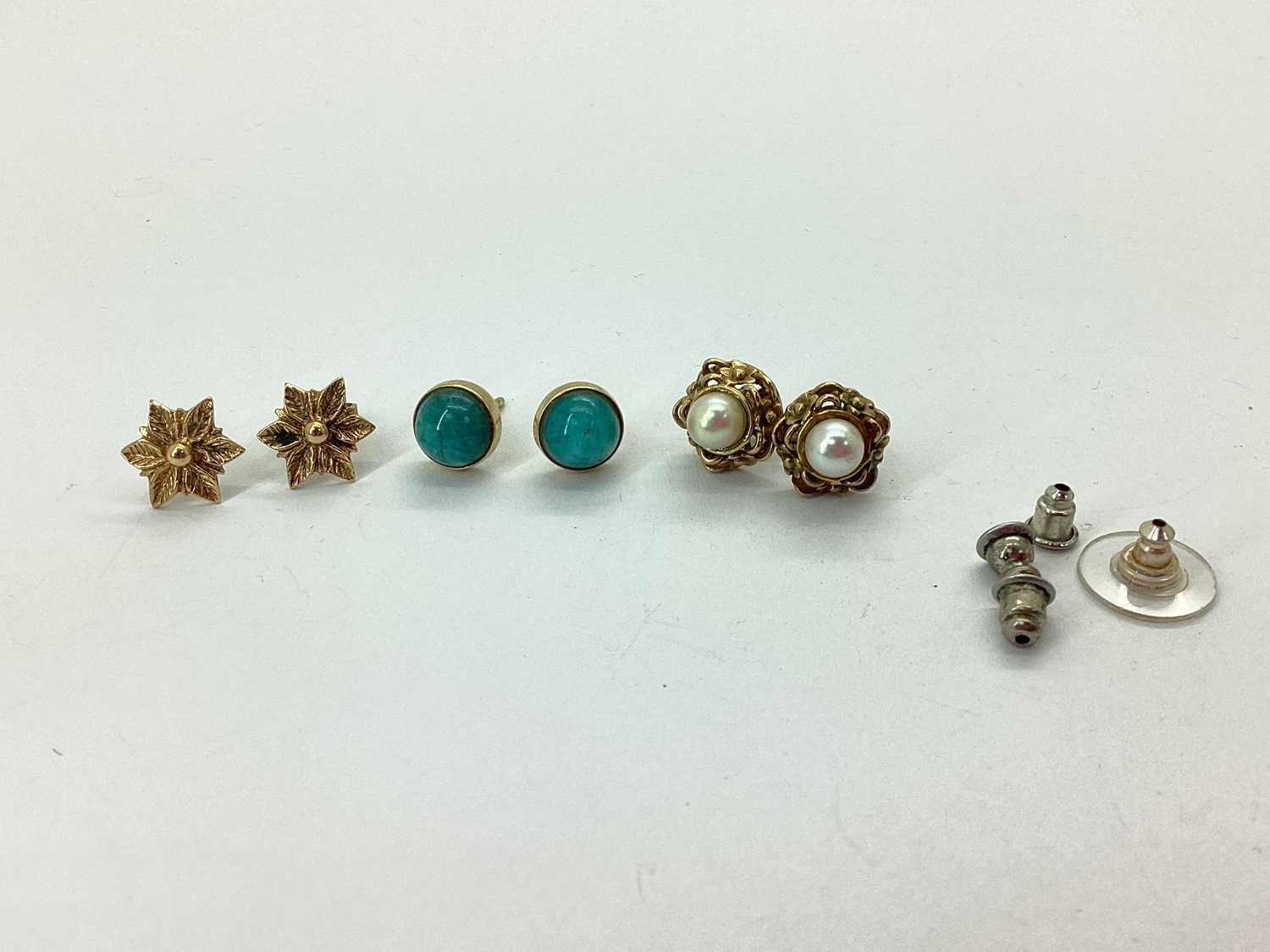 Lot 82 - A Pair of Pearl Set Earrings, of openwork...