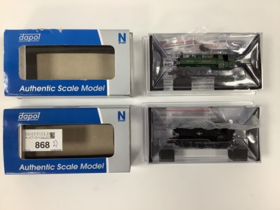 Lot 868 - Two boxed Dapol N gauge pannier tank engines: "...