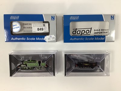 Lot 849 - Two boxed Dapol N gauge tank engines: LSWR M7...