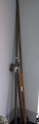 Lot 1164 - Brass Tubular Hand 220cm and 122cm long, 8ft...