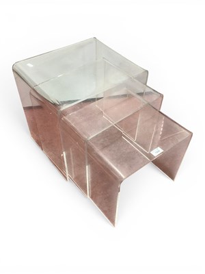 Lot 1509 - Nest of Three Contemporary Clear Perspex...