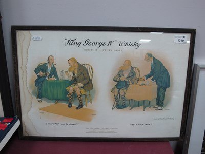 Lot 1319 - Vintage Advertising Black and White Whisky,...