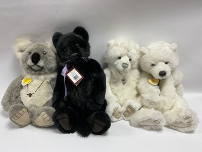 Lot 400 - Four Charlie Bears Teddy Bears designed by...