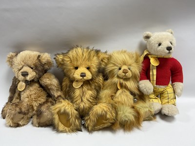 Lot 402 - Four Charlie Bears Teddy Bears designed by...