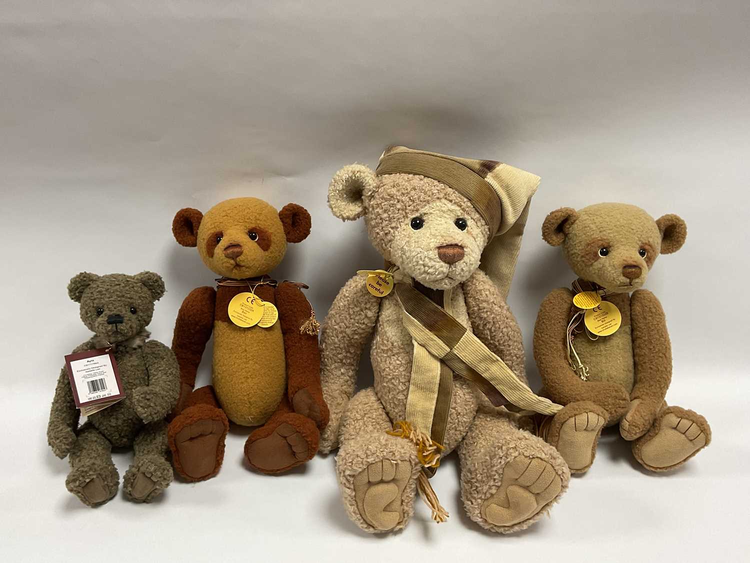 Lot 312 - Four Charlie Bears Teddy Bears designed by...