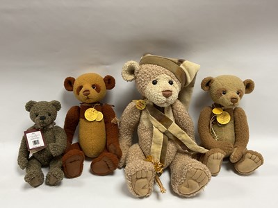 Lot 312 - Four Charlie Bears Teddy Bears designed by...
