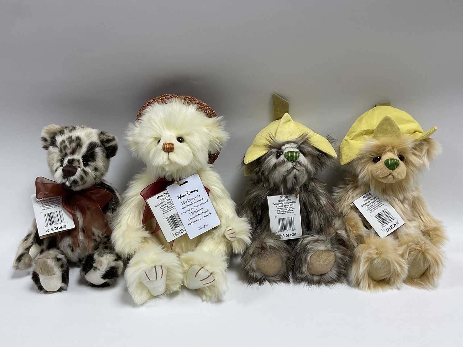 Lot 346 - Four Charlie Bears Teddy Bears designed by...