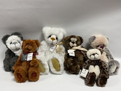 Lot 380 - Six Kaycee Bears Teddy Bears designed by...