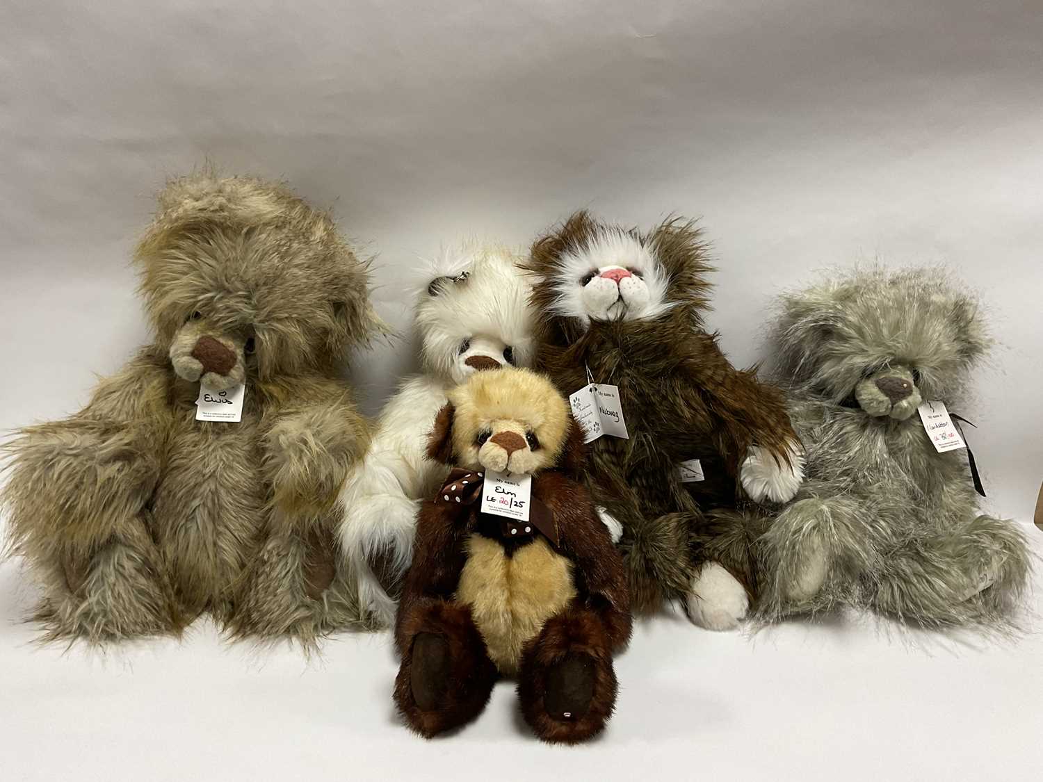 Lot 369 - Five Kaycee Bears Teddy Bears designed by...