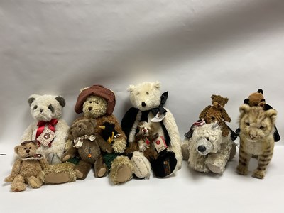 Lot 330 - Ten Teddy Bears / Soft Animals by Hermann,...