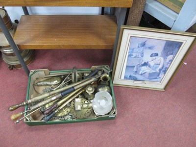 Lot 1415 - Brassware, including Baroque-style photo frame,...