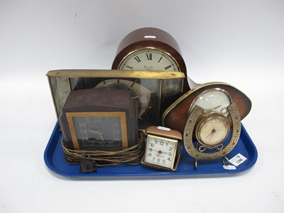 Lot 1398 - Six vintage clocks, including Comitti of...