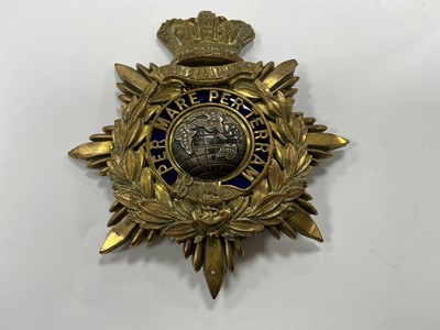 Lot 468 - Victorian Royal Marine Light Infantry Helmet...