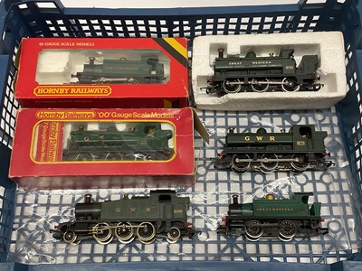 Lot 489 - Six 00 gauge Great Western tank engines: a...
