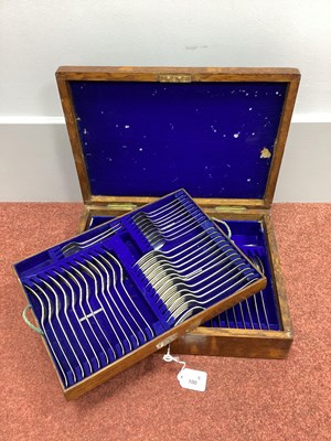 Lot 100 - A Hallmarked Silver Twelve Setting Part...