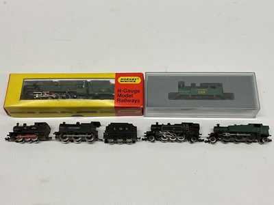 Lot 509 - Six N gauge locomotives: a boxed Minitrix...