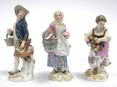 Lot 1069 - Three Modern Meissen Porcelain Figures,...