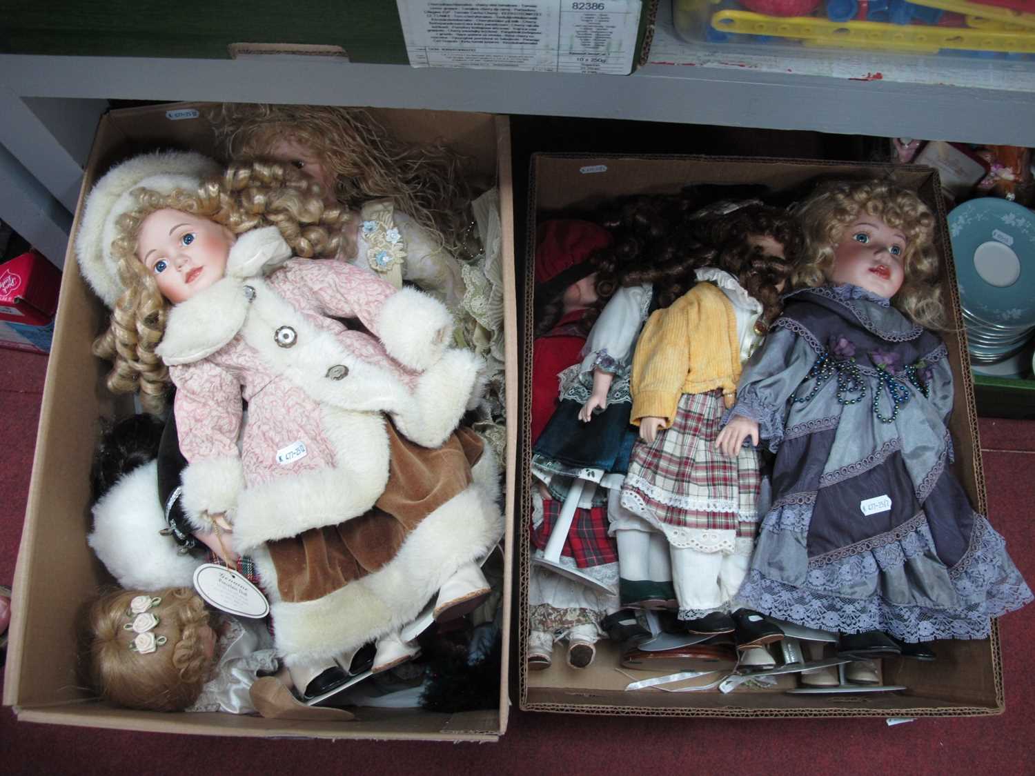 Lot 1083 - Large quantity of porcelain dolls, with...
