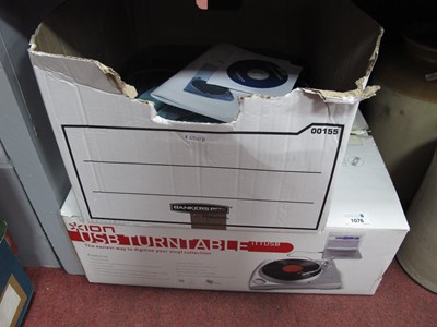 Lot 1076 - Two electric turntables: boxed Ion USB...