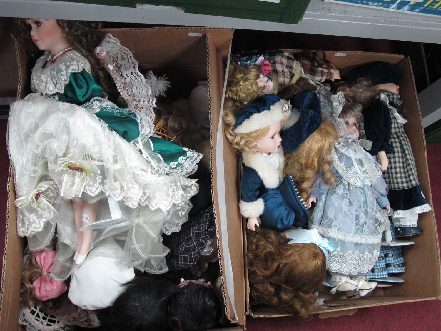 Lot 1034 - Large quantity of porcelain dolls, with...