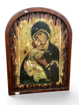 Lot 1496 - A large Italian decorative carved wooden...