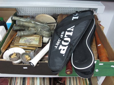 Lot 1148 - Vintage and modern sports equipment, including...