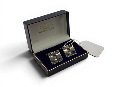 Lot 209 - A Pair of Chunky Hallmarked Silver Cufflinks,...