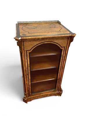 Lot 1447 - A XIX Century Walnut Inlaid Cabinet, with a...