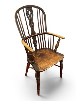 Lot 1479 - A XIX Century Windsor Chair, with a hooped...