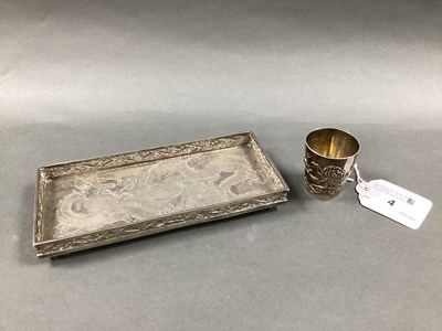 Lot 4 - Wang Hing; A Chinese Export Pen Tray, detailed...