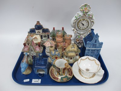 Lot 1171 - Staffordshire Pottery Model Buildings, Delft...