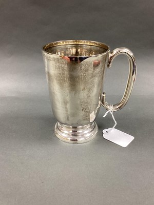 Lot 8 - A Hallmarked Silver Mug, Walker & Hall,...