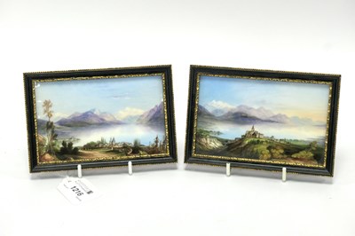 Lot 1216 - A Pair of XX Century Pictures Painted on...