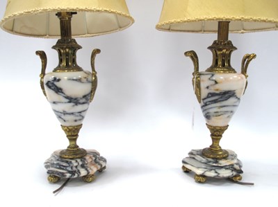 Lot 1287 - A Pair of Mid XX Century French Style Marble...