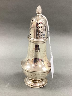 Lot 19 - A Hallmarked Silver Sugar Caster, Messrs...
