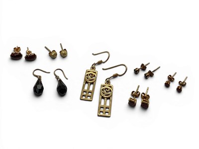 Lot 115 - A Pair of 9ct Gold Rennie Mackintosh Style...