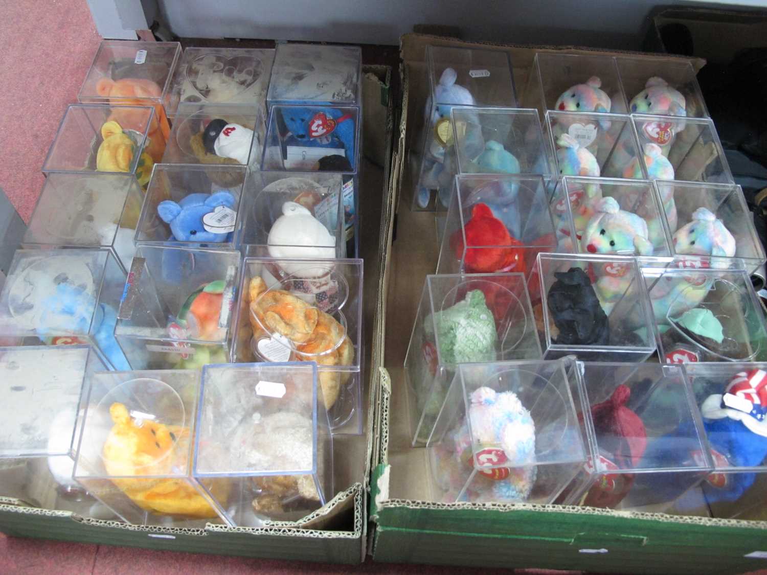 Lot 1029 - Thirty TY Beanie Babies in acrylic display...