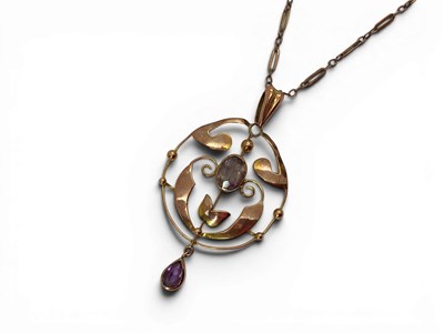 Lot 122 - An Ornate Edwardian Openwork Pendant, the rose...