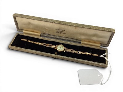 Lot 220 - Majex; A 1950's 9ct Gold Cased Ladies...