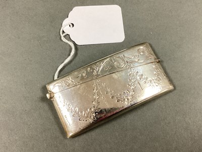 Lot 52 - A Hallmarked Silver Card Case, Birmingham 1922,...
