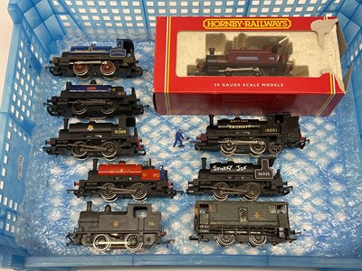 Lot 514 - Nine 00 gauge 0-4-0 tank engines by Hornby and...