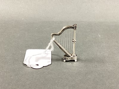 Lot 56 - A Novelty Miniature Model Harp, Birmingham...