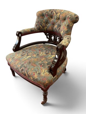 Lot 1485 - Early XX Century Salon Chair, with upholstered...